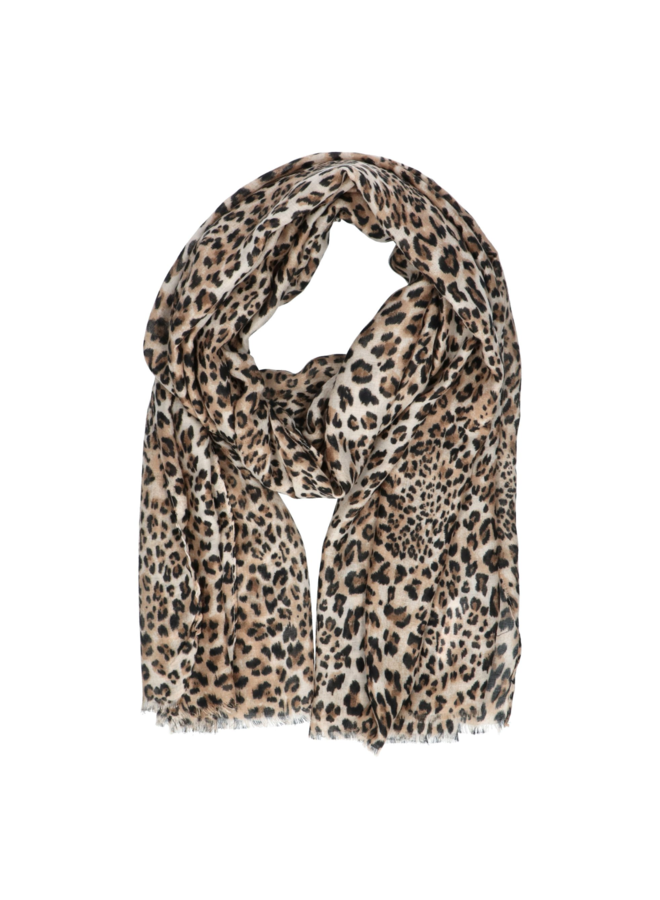 P-Modekontor sjaal Panterprint Bruin