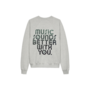 Sweater Graphic Light Grey Melange/Green