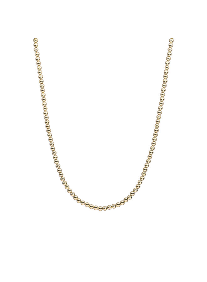 Sparkling Jewels ketting Beaded 4 mm Goudkleurig