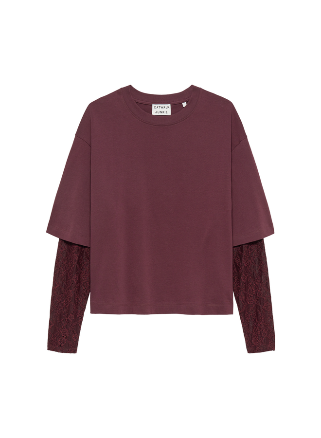Top Lace Sleeves Winetasting