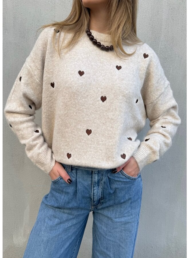 Trui Sophie Beige/Bruin Onesize