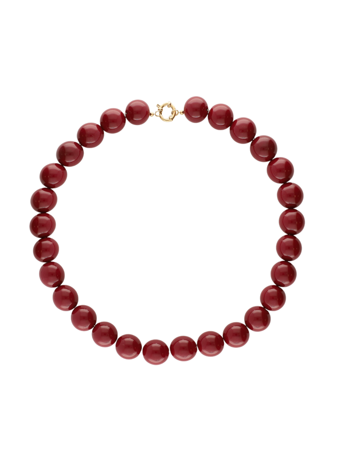 My Jewellery ketting Kralen Burgundy/Goudkleurig