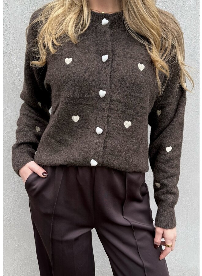 Vest Mira Bruin/Creme Onesize