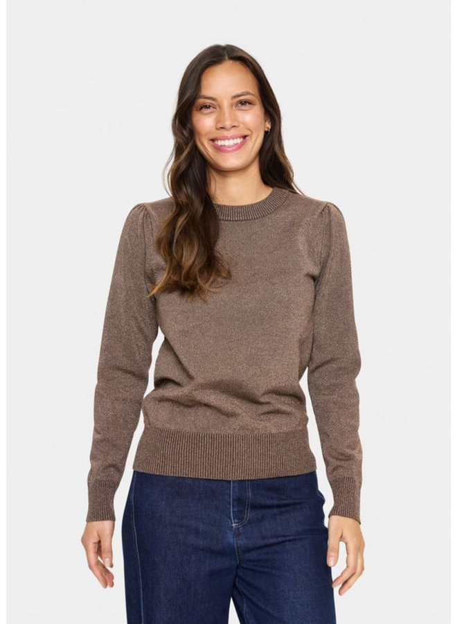 Trui MilaSZ Pofmouw Shimmer Major Brown Camel