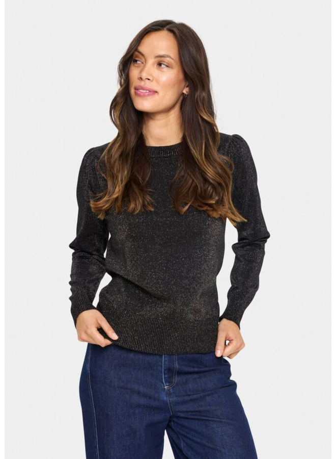Trui MilaSZ Pofmouw Shimmer Black Grey
