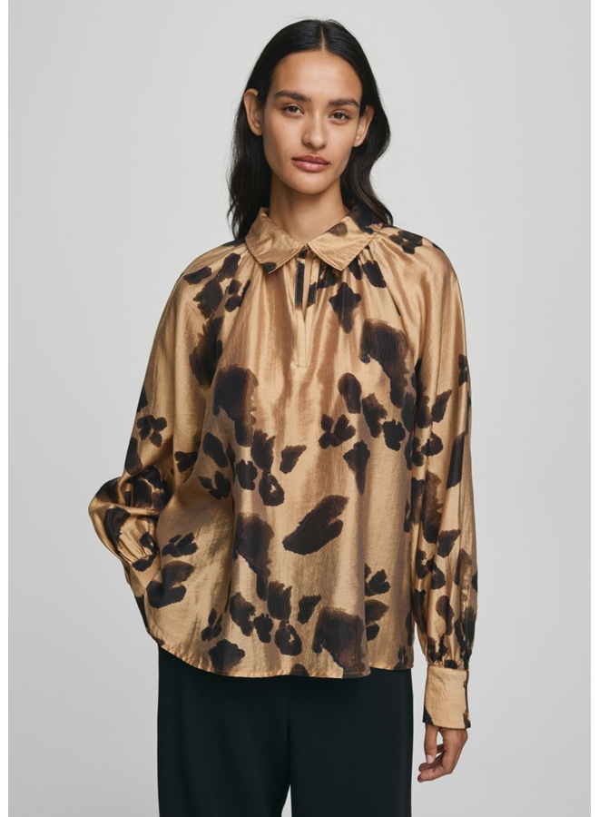 Blouse Nilla Romina Iced Coffee Leo