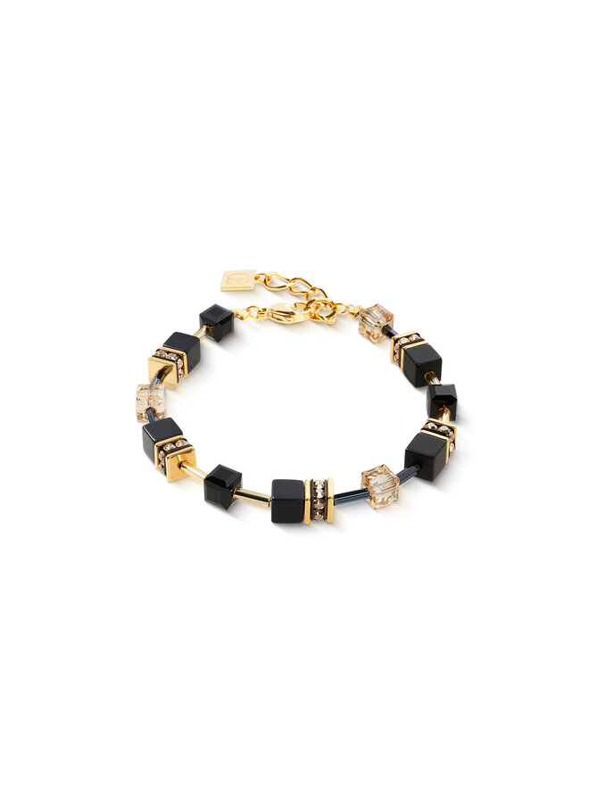 COEUR de LION armband 4018/1316 Zwart/Goud Verguld