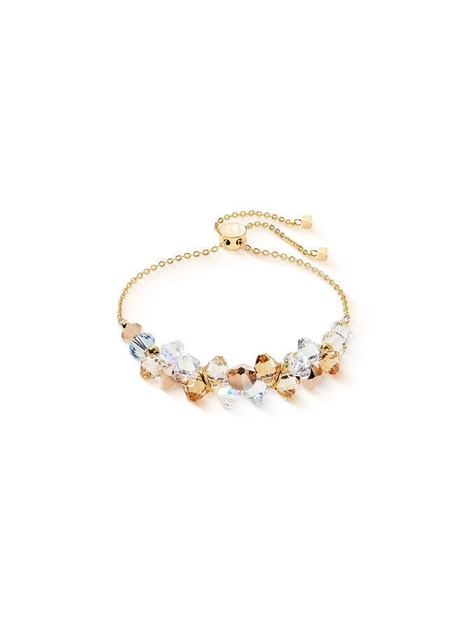 COEUR de LION armband 4639/1016 Beige/Goud Verguld