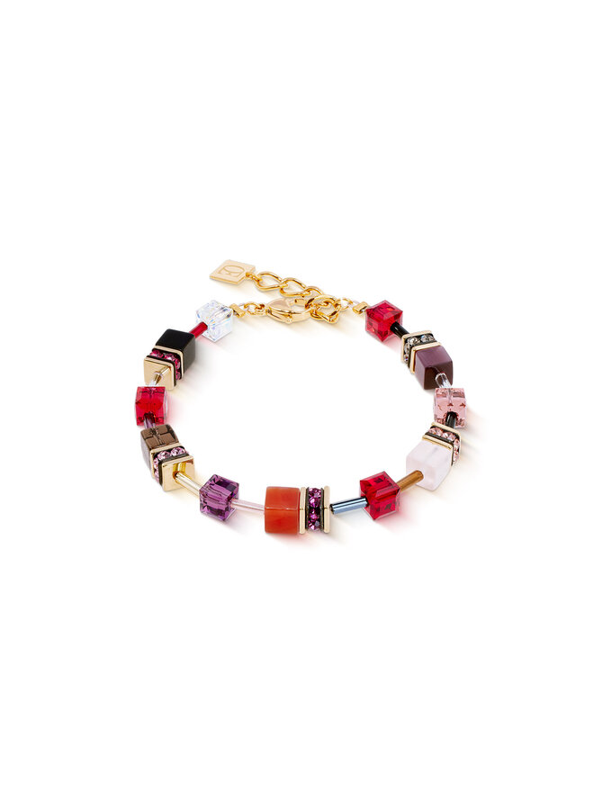 COEUR de LION armband 4905/0316 Rood/Goud Verguld