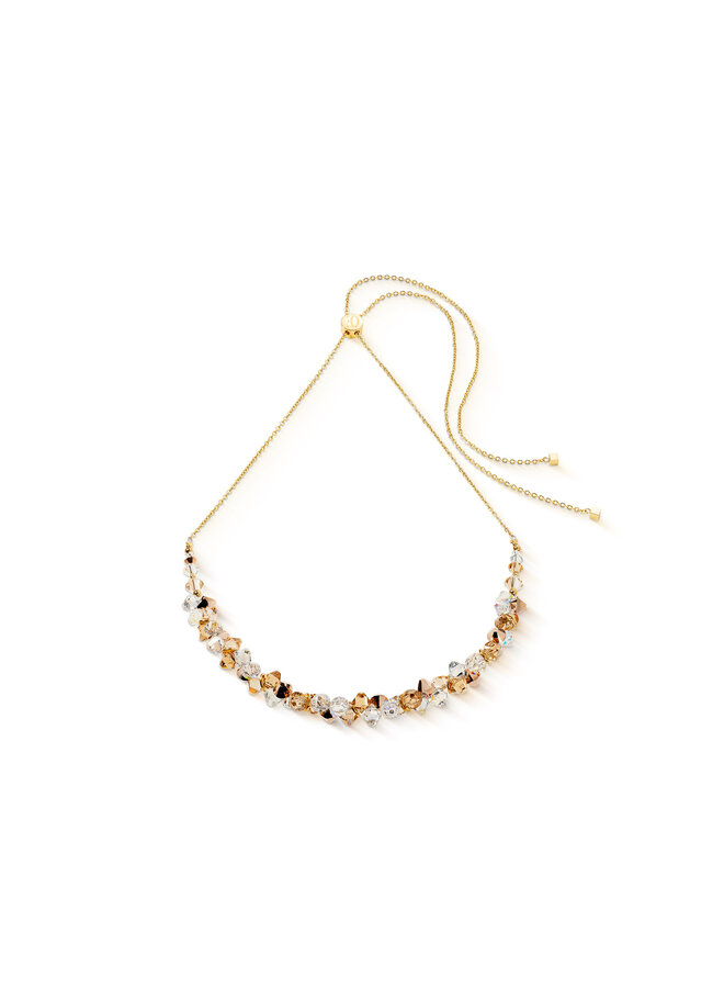 COEUR de LION ketting 4639/1016 Beige/Goud Verguld