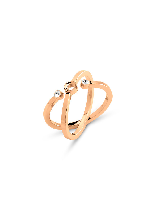 Melano Twisted ring Tron CZ Rosékleurig