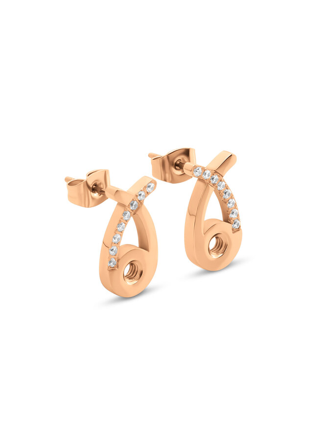 Melano Twisted oorbellen Tabita Rosékleurig