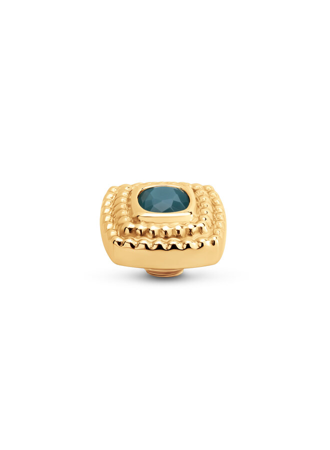 Melano vivid meddy Maze Retro Blue Goudkleurig