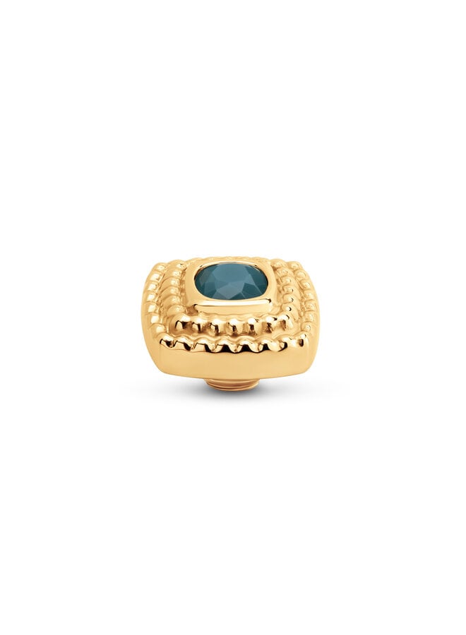 Melano vivid meddy Maze Retro Blue Goudkleurig