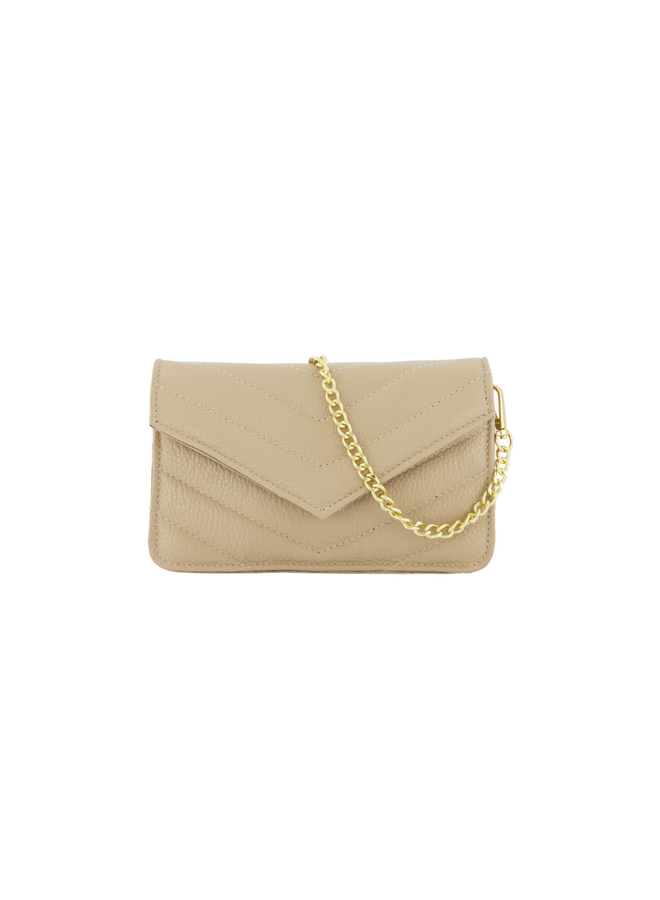 Jewelz tas Laurie Classic Grain Zand/Goudkleurig