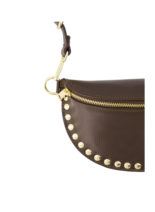 Jewelz tas Debby Classic Grain Donkerbruin/Goudkleurig