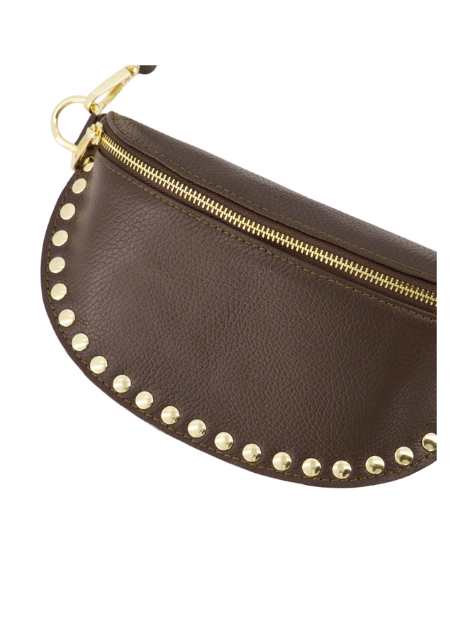 Jewelz tas Debby Classic Grain Donkerbruin/Goudkleurig