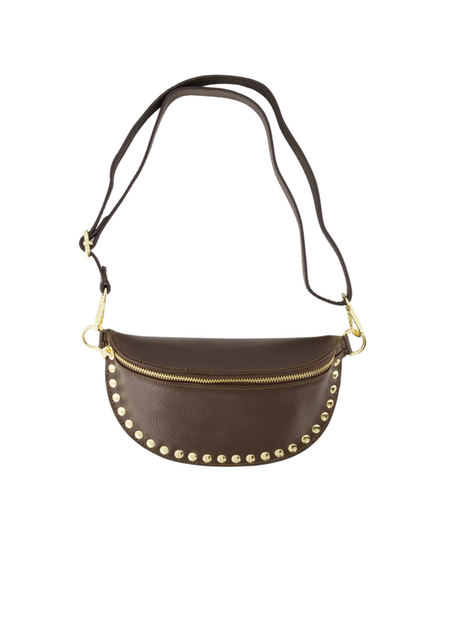 Jewelz tas Debby Classic Grain Donkerbruin/Goudkleurig