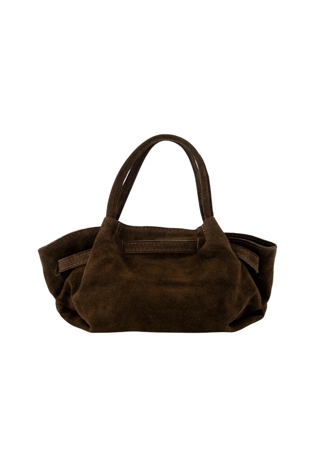 Jewelz tas Leonie Suède Donkerbruin/Goudkleurig