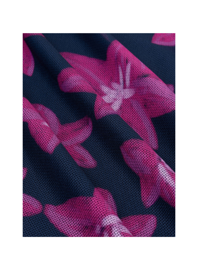 Top Willemijn Navy Flower