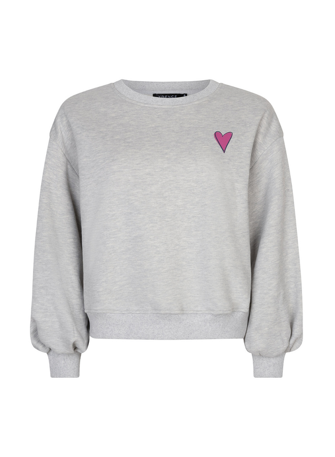 Sweater Love Letter Grey Melange