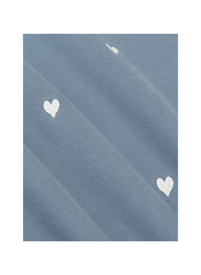 Sweater Hearts Blue Grey/Ecru