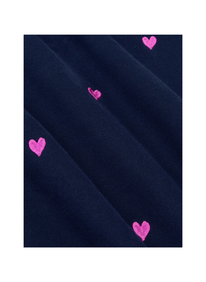 Sweater Hearts Navy/Fuchsia/Purple