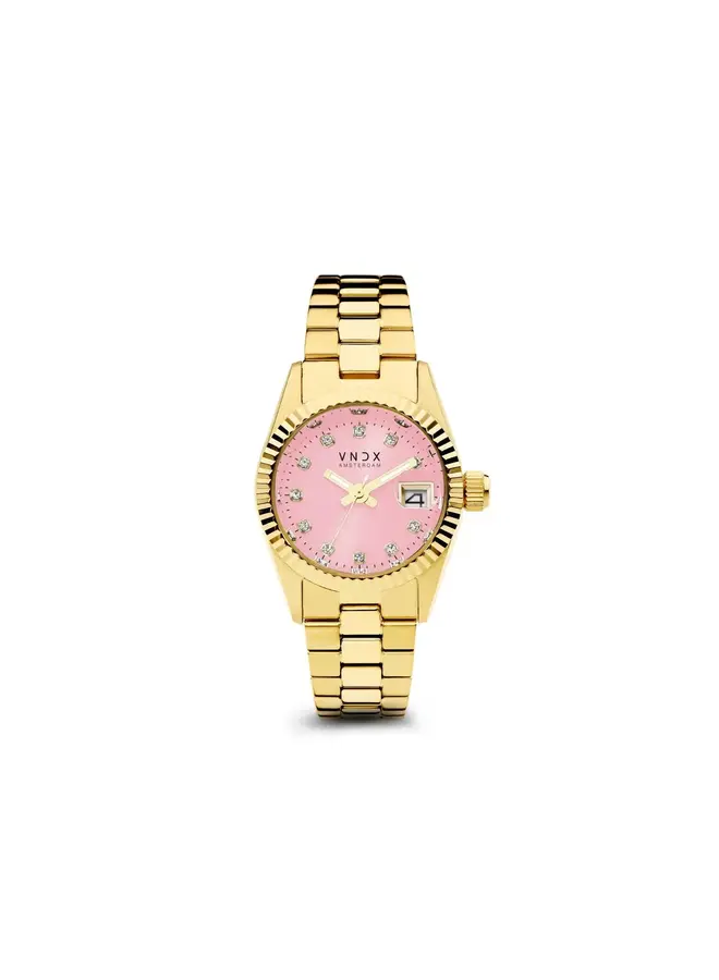 VNDX horloge Dare Devil XS MD43002-10 Goudkleurig/Roze