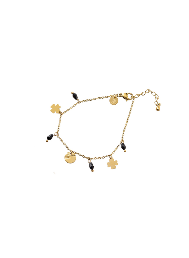 Day & Eve armband B56309-1 Zwart/Goudkleurig