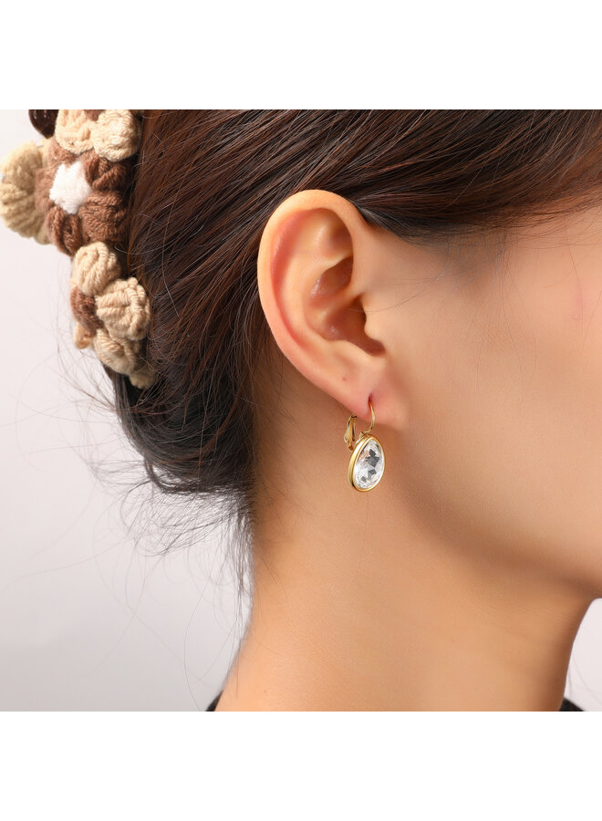 Day & Eve oorbellen E56381-1 Crystal/Goudkleurig