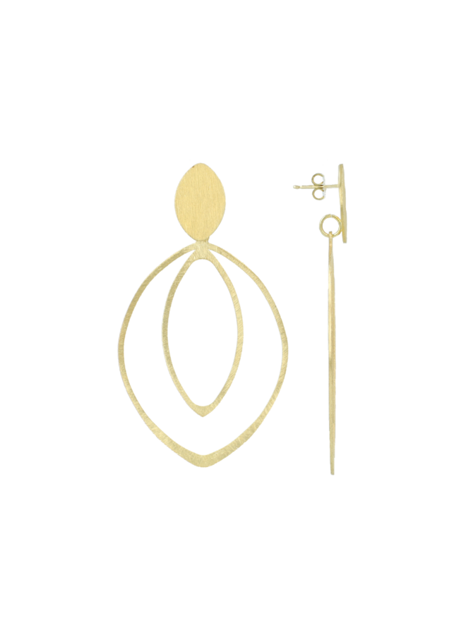 LOTT. oorbellen Nya Druppel L Goud Verguld