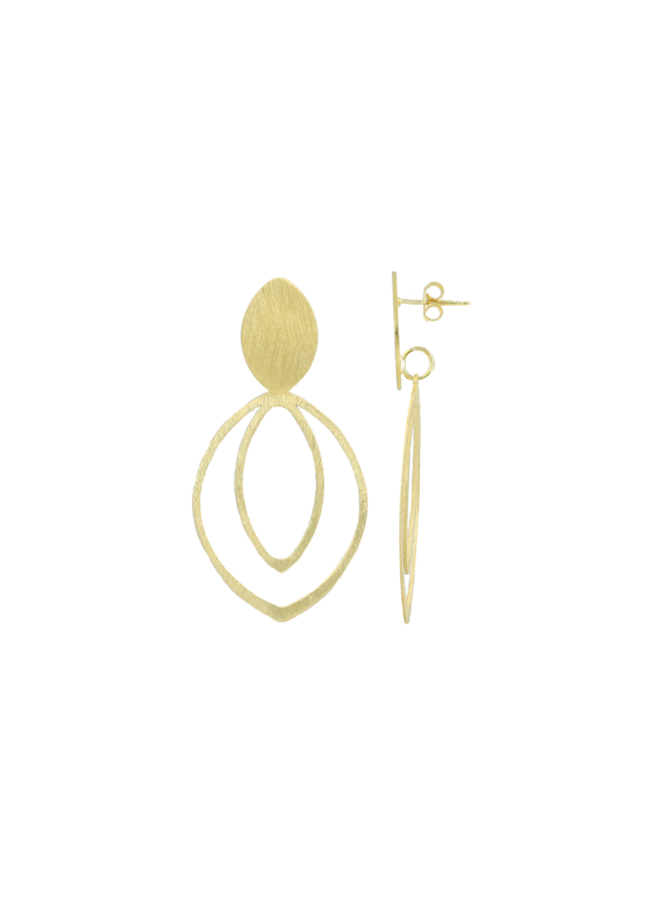 LOTT. oorbellen Nya Druppel S Goud Verguld