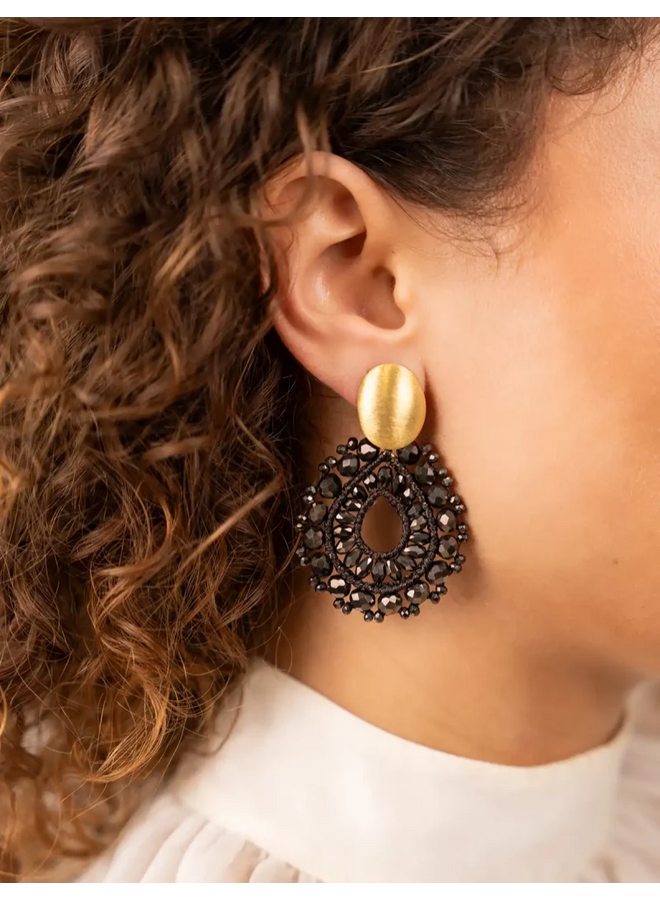 LOTT. oorbellen Vos Druppel S Nutshell/Goud Verguld