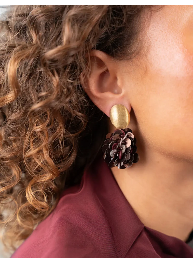 LOTT. oorbellen Estelle Kegel S Multi/Goud Verguld