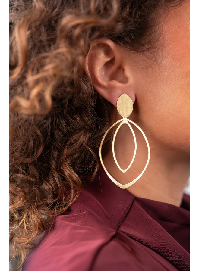 LOTT. oorbellen Nya Druppel L Goud Verguld