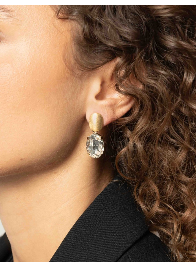 LOTT. oorbellen Daan M Crystal/Goud Verguld