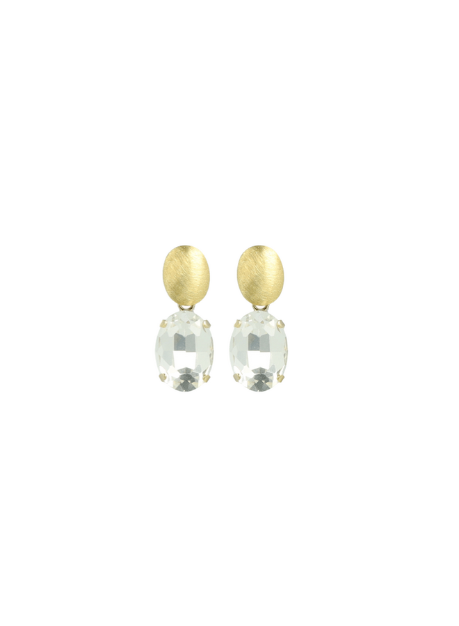 LOTT. oorbellen Daan M Crystal/Goud Verguld