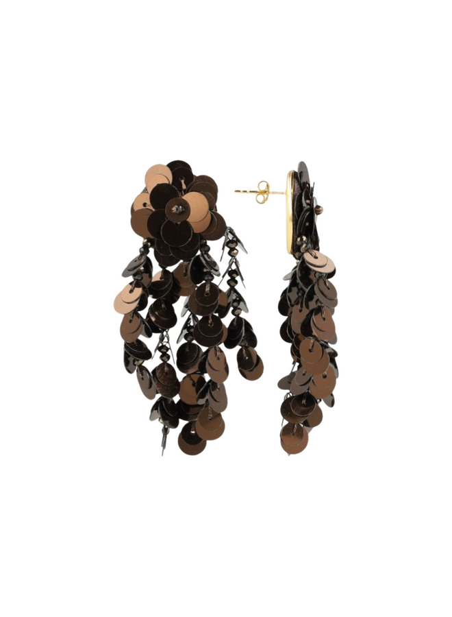 LOTT. oorbellen Mix Waterfall Bruin/Goud Verguld