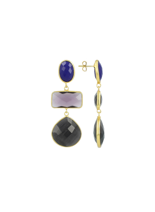 LOTT. oorbellen Lune Future Dusk/Goud Verguld