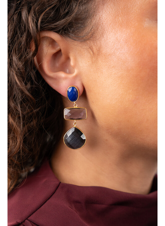 LOTT. oorbellen Lune Future Dusk/Goud Verguld