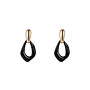 Day & Eve oorbellen E55038-1 Zwart/Goudkleurig