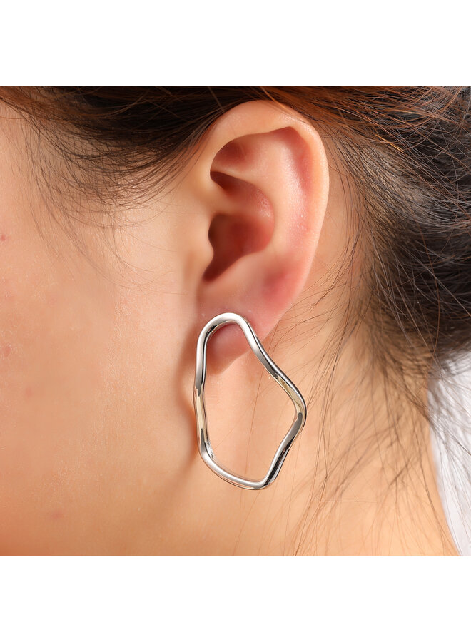 Day & Eve oorbellen E56496-1 Zilverkleurig