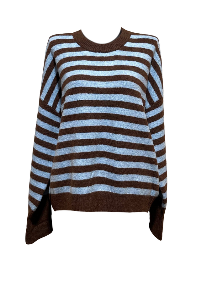 Trui Fien Bruin/Blauw Onesize