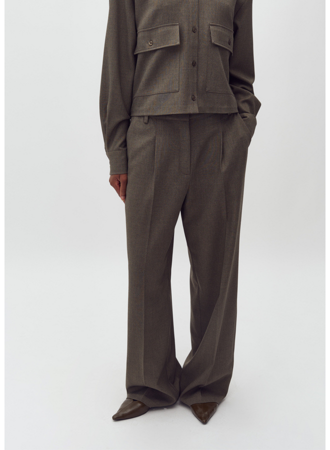 Broek Cristiana Long-M Deep Green Melange