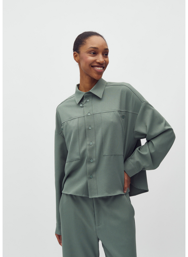 Blouse Levya-M Iceberg Green Melange
