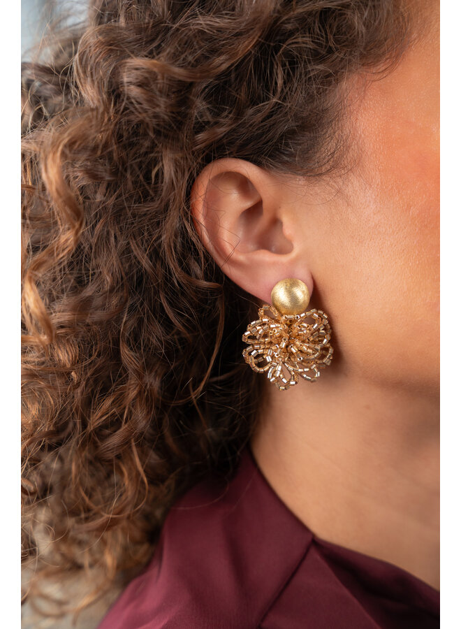 LOTT. oorbellen Knotted Element S Goud Verguld