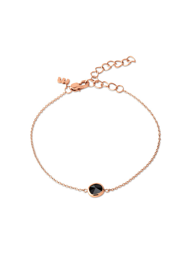 Melano Friends armband Scarlett CZ Black Rosékleurig