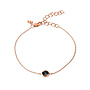 Melano Friends armband Scarlett CZ Black Rosékleurig