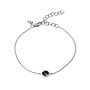 Melano Friends armband Scarlett CZ Black Zilverkleurig