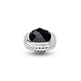 Melano Vivid meddy Bali CZ Square Black Zilverkleurig